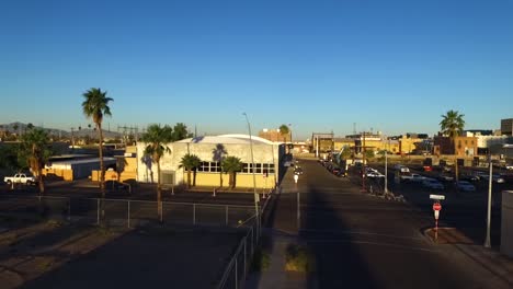 Rising-aerial-over-an-empty-lot-for-sale-in-Phoenix,-Arizona