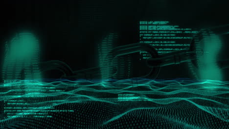 animación de malla con codificación binaria y procesamiento de datos