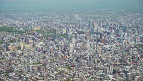 sapporo cityscape metropolis viewed from mount moiwa