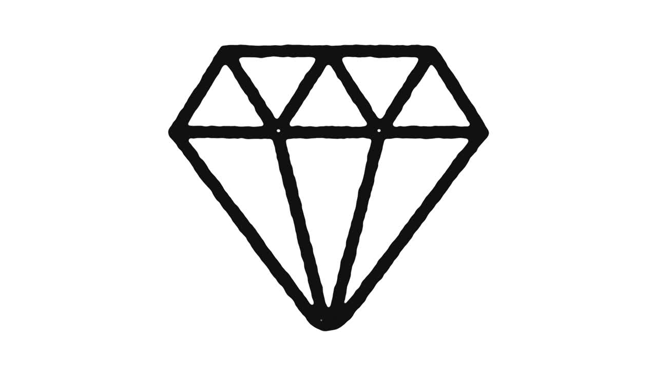 다이아몬드 아이콘 애니메이션 영상 및 알파 채널