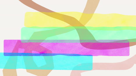 animation of colorful lines on white background