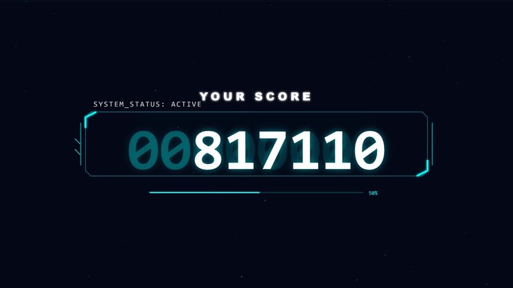 Digital Scoreboard Displaying Rapidly Increasing Numbers