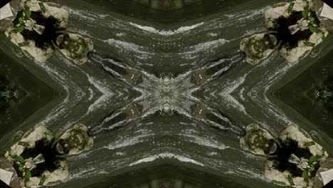 Kaleidoscope-from-Nature-Shots,-Wissahickon-Creek