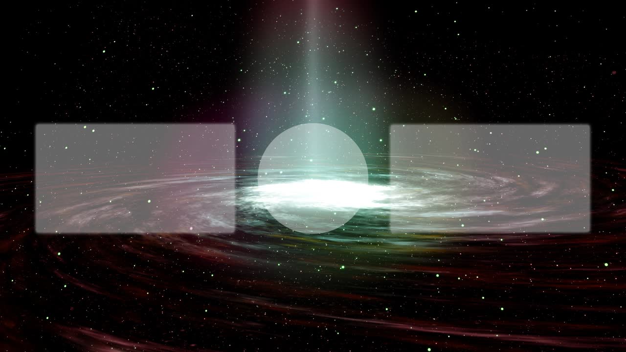 은하계 엔드 카드 엔딩 스크린 모션 그래픽