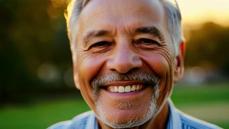 hombre mayor sonriente