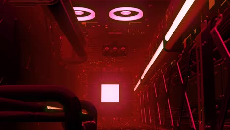 cyberpunk futuristic corridor