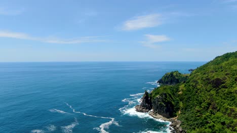 雅瓦那的天堂海岸和荒涼的青<unk>色海洋, 旅行概念空中全景