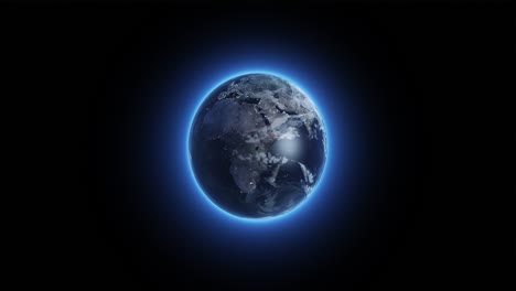 girando la tierra brillante