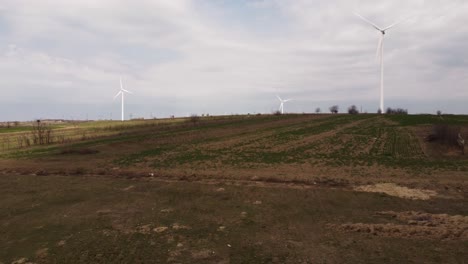 Aerial-View-Of-Wind-Energy-Farm-Field