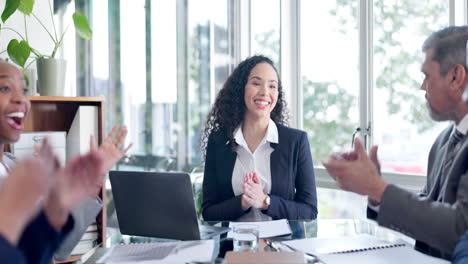 Business-people,-meeting-and-group-with-applause