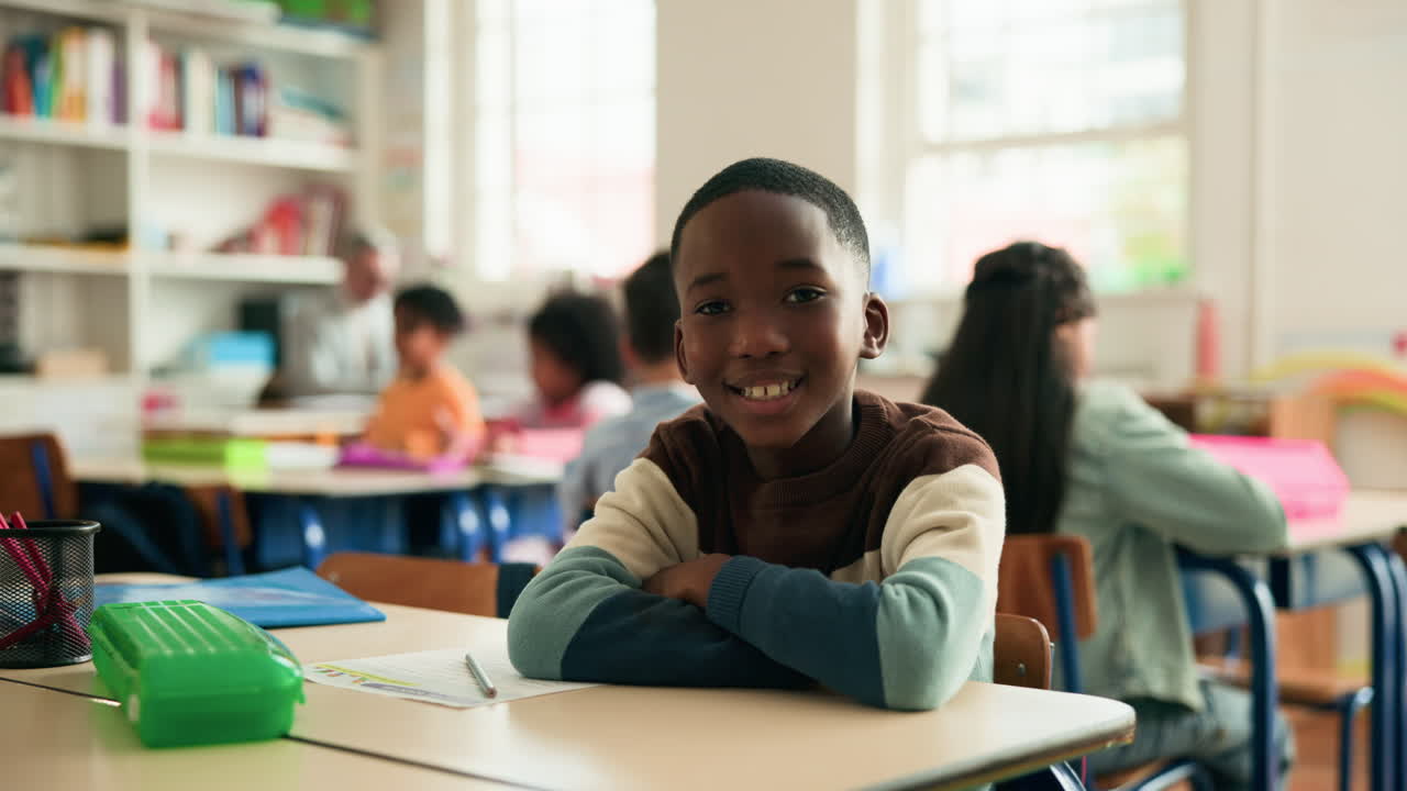 Boy in a classroom