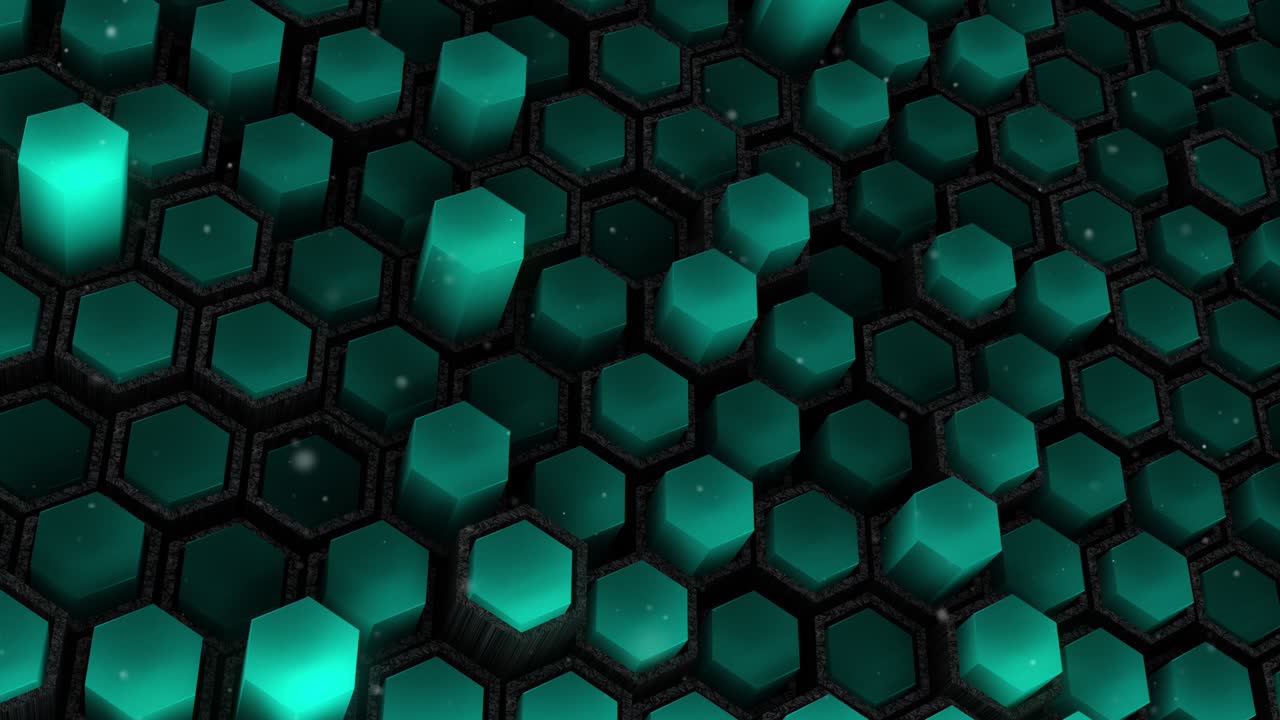 animación hexagonal abstracta patrón multicolor concepto suave de 4k