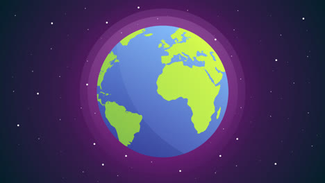 Motion-Graphic-of-Lovely-planet-earth-with-flat-design