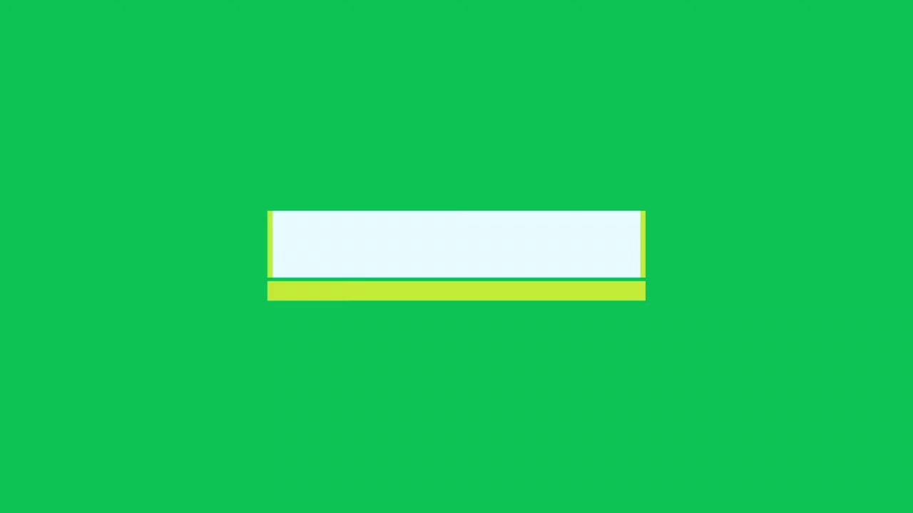 Animated White and Yellow Rectangles on Green Screen