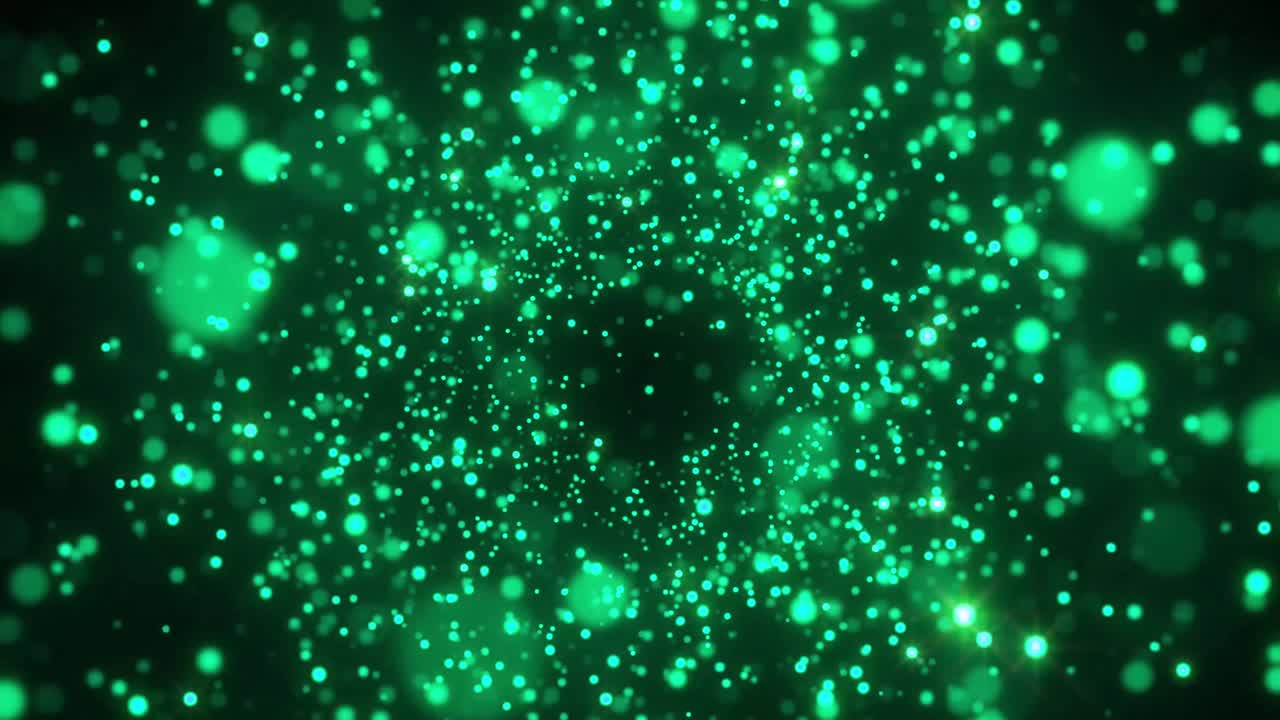 방사선으로 빛나는 빛의 입자