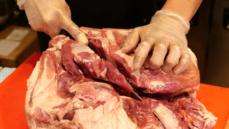 preparing raw pork