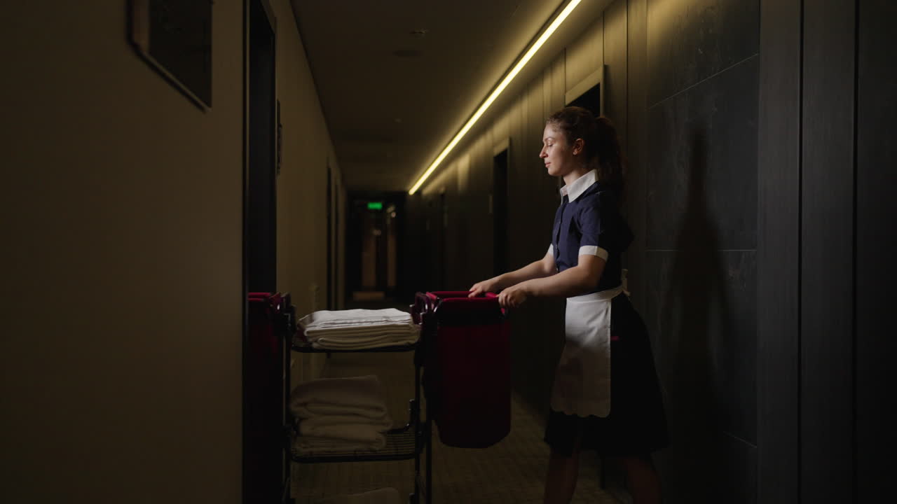 호텔 하녀 청소실