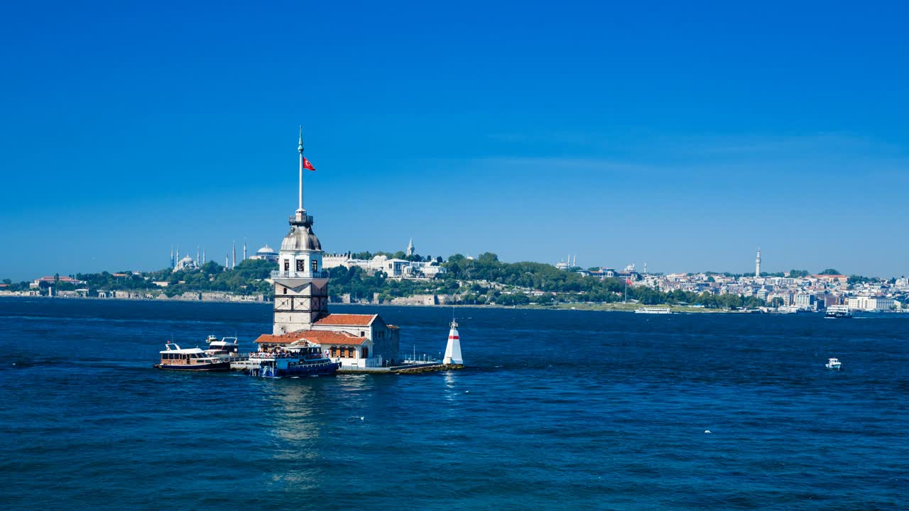 Istanbul, Turchia: time lapse del paesaggio urbano