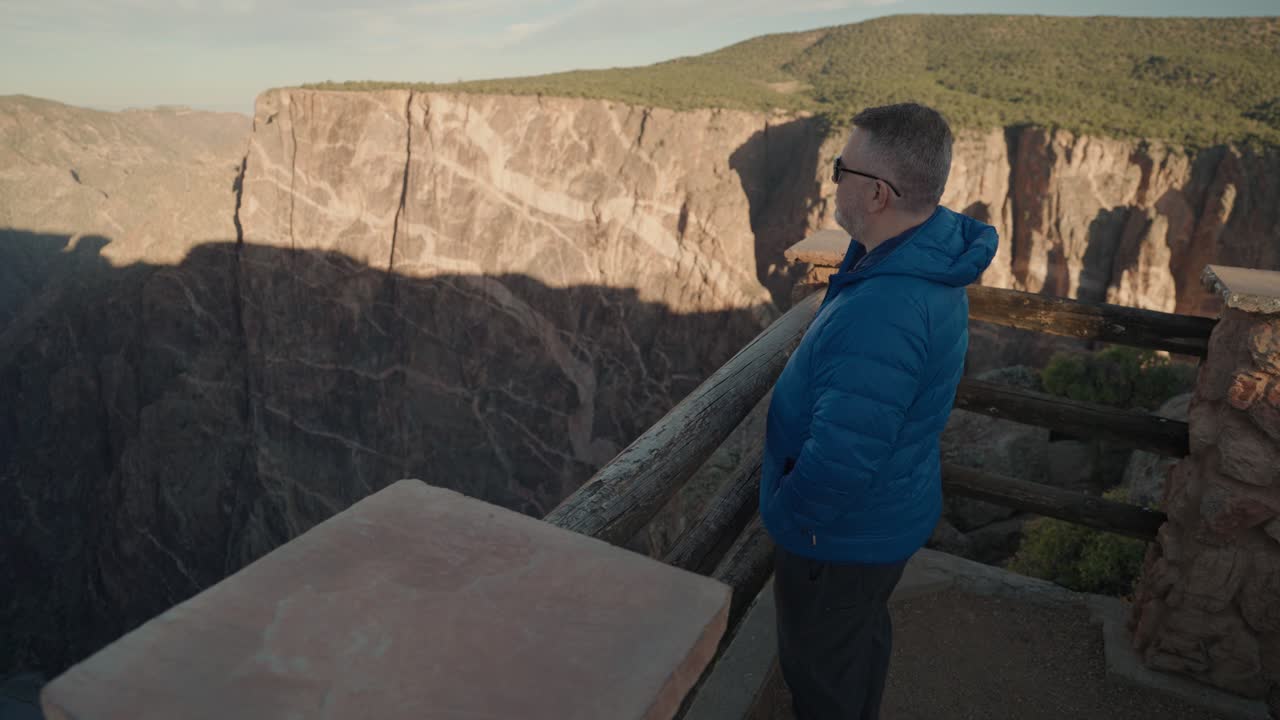 Man enjoying the scenic canyon vista