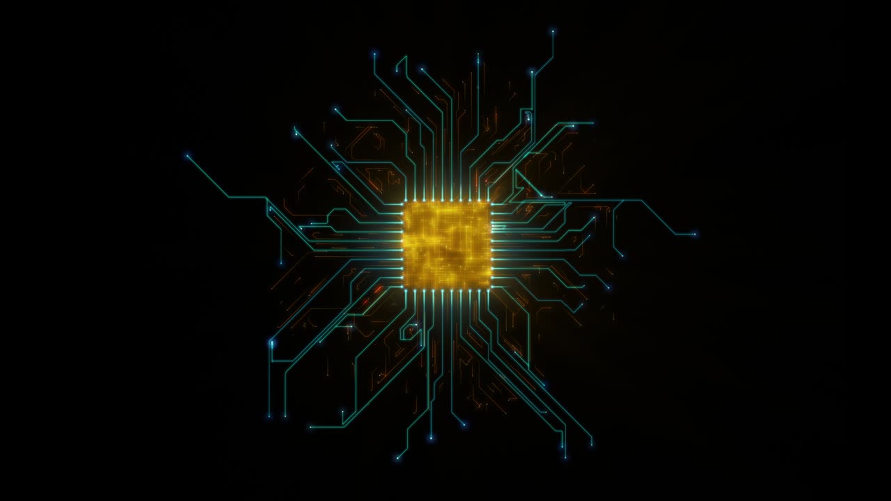 unità di elaborazione centrale del computer sulla scheda madre del circuito concetto di zoom out