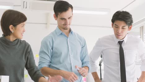 team of creative architects working together in a architect studio