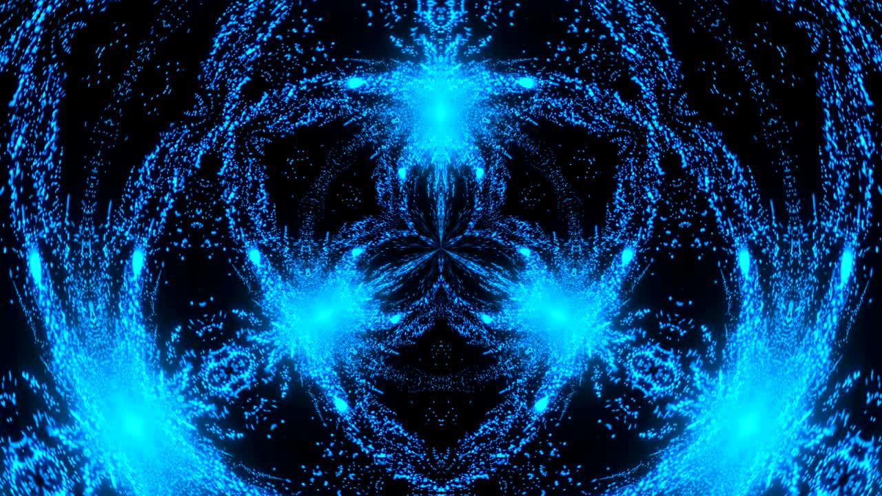 Abstract light kaleidoscope. Seamless loop