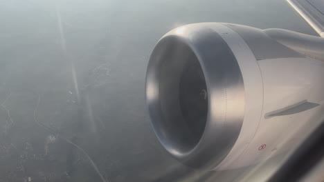 airplane engine view from above