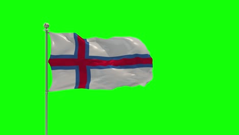 페로 제도 (faroe islands) - 크로마 (chroma) 를 가진 기둥 위에 흔들리는 발의 3d 일러스트레이션