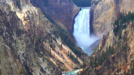 the lower falls of the grand canyon of yellowstone