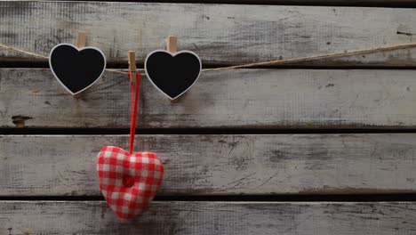 heart shaped decoration pinned on a rope 4k