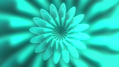 abstract cyan flower pattern