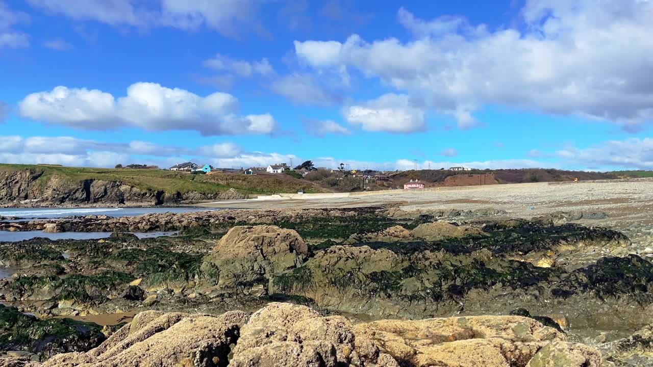 Ireland Epic Locations extra low spring tides golden rocks and seaweed Annestown Copper Coast Waterford