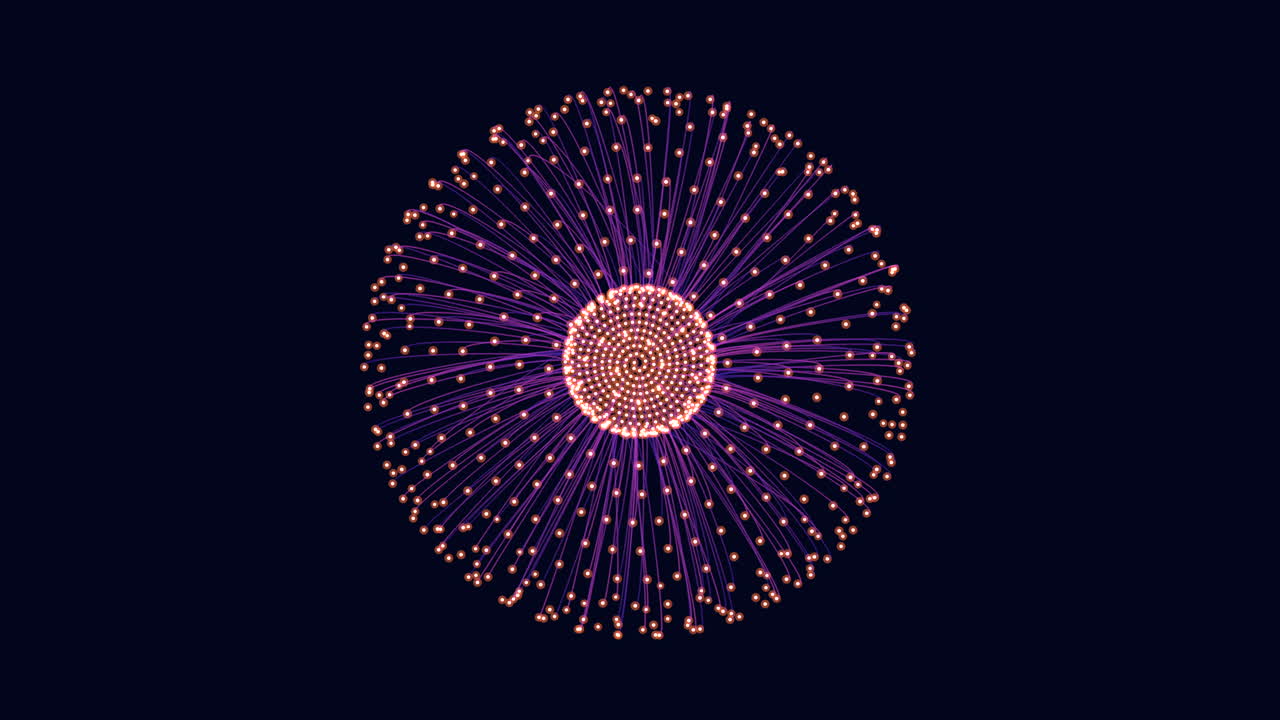 Sfera digitale futuristica fatta di particelle luminose e linee di connessione su sfondo scuro, che rappresenta rete dati, intelligenza artificiale, blockchain e tecnologia di comunicazione globale