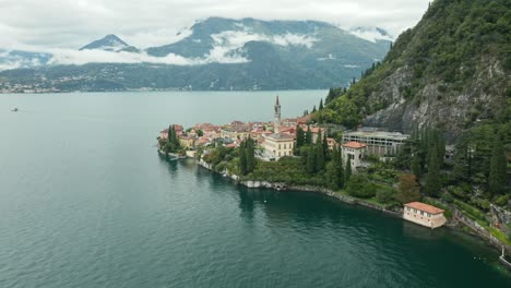 aerial: varenna was founded by local fishermen in ad 769 and was later allied with the commune of milan