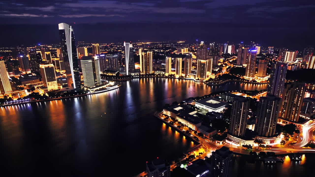 paisaje urbano en la noche