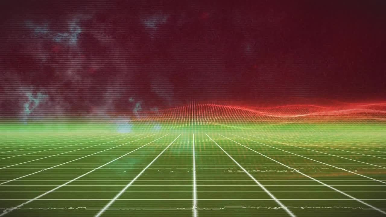 animación de puntos en movimiento sobre las nubes