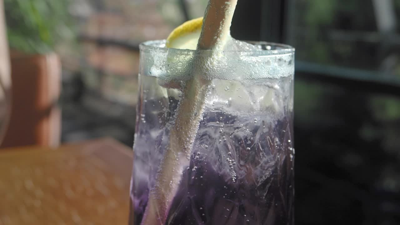 Refreshing Purple Cocktail