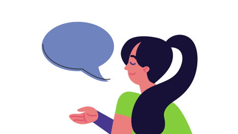 woman with speech bubble