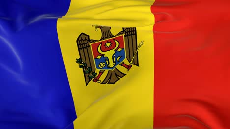 ondeando una bandera en bucle como fondo moldavia