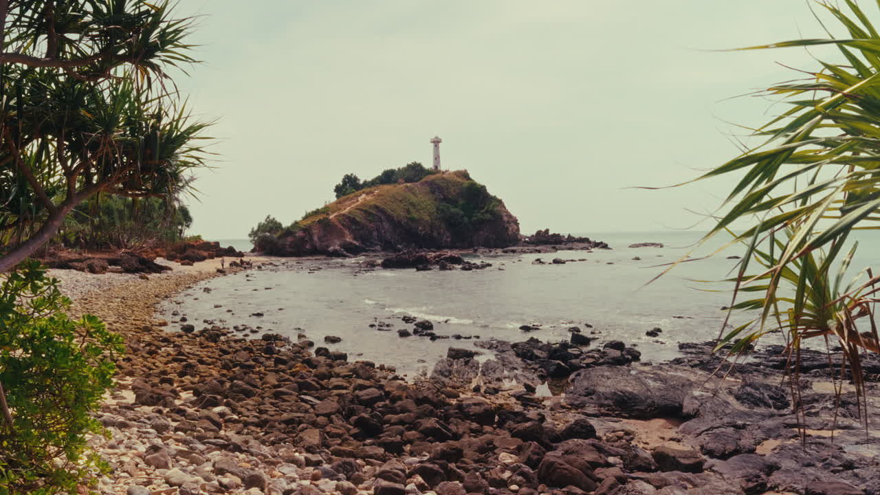 Lighthouse on a Tropical Island