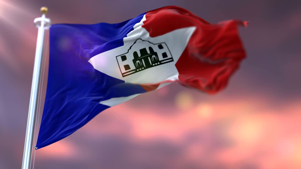 해가 지는 산안토니오 시의 발, 미국 도시 - 루프