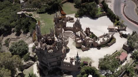 aerial view of a majestic castle ruins