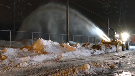 massive snow clearing job is never too big for this powerful komatsu excavator