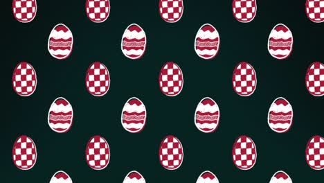 animación de iconos de huevos de pascua en fondo negro