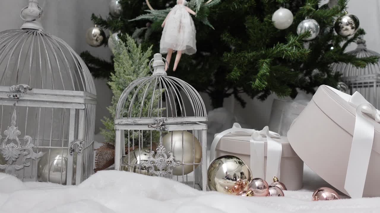 Christmas Background Copy Space, Christmas Background With Toys And Gifts