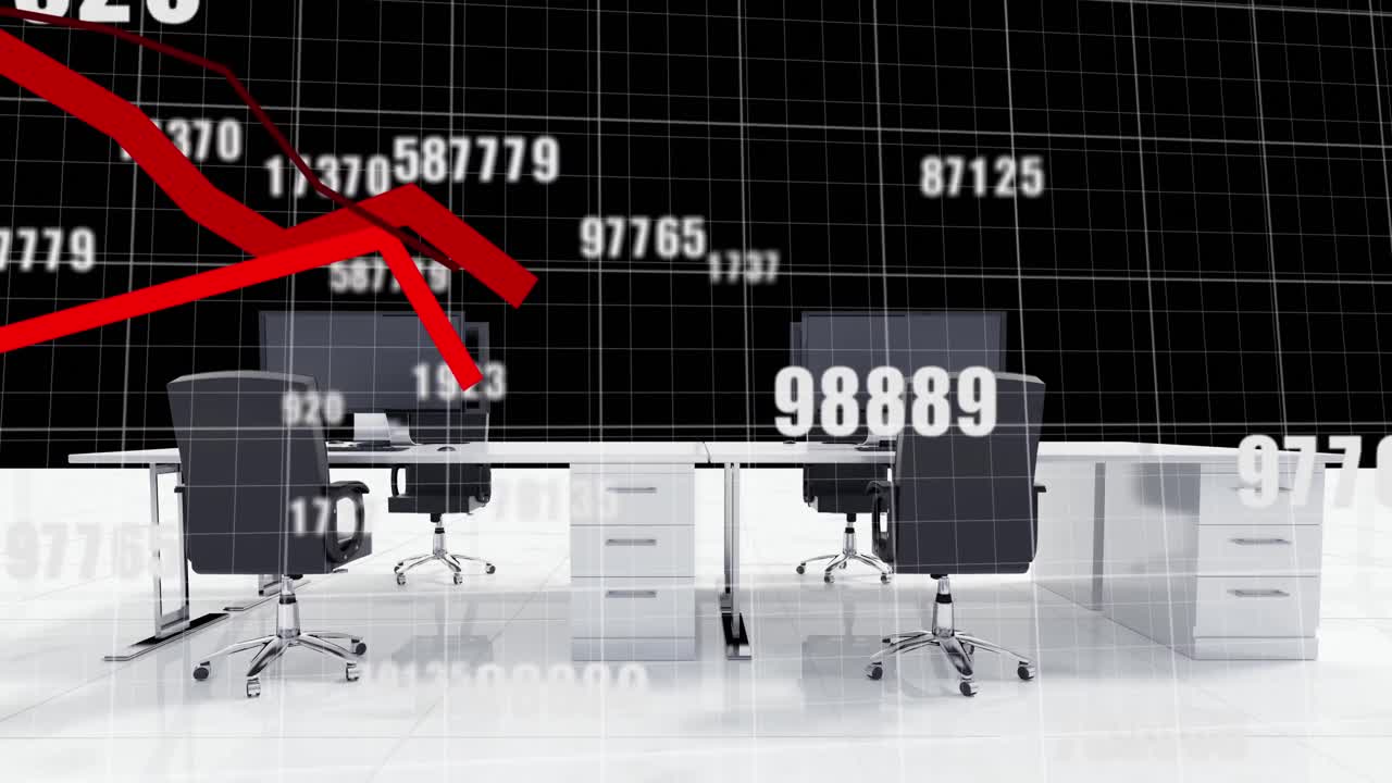 데이터 처리에 대한 사무실의 애니메이션