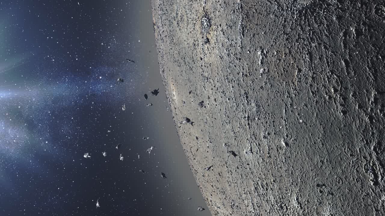 superficie de asteroides y el espacio