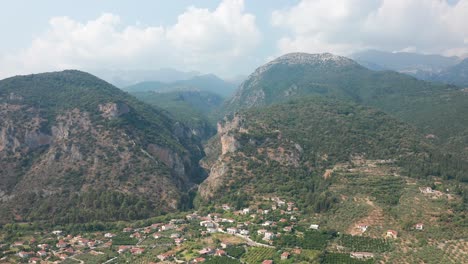 profitis ilias mountain gorge landscape in greece