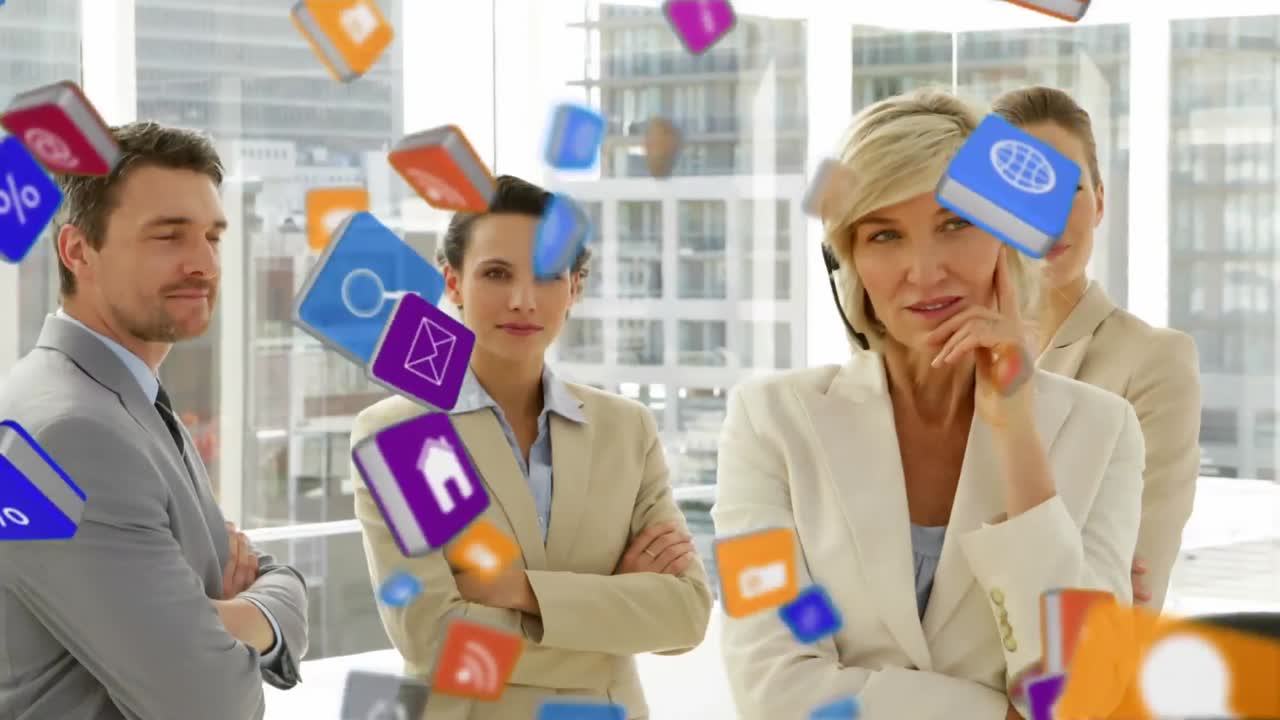 los iconos de red que caen