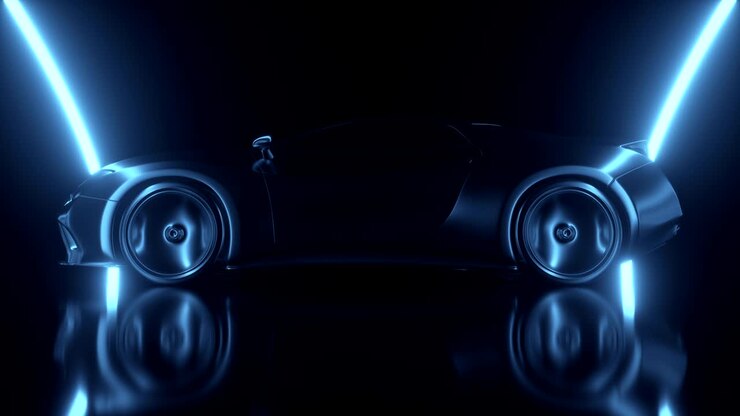 Aerodynamic Tunnel Prototype Sports Car Concept Seamless Looping